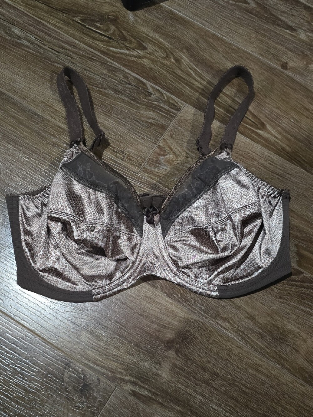 Goddess Shimmery Brown Satin-Look Full Coverage Underwire Bra